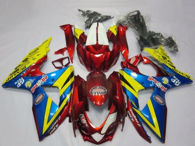 Affordable 2009-2016 Suzuki GSXR 1000 Motorcycle Fairings - Yellow Red Blue