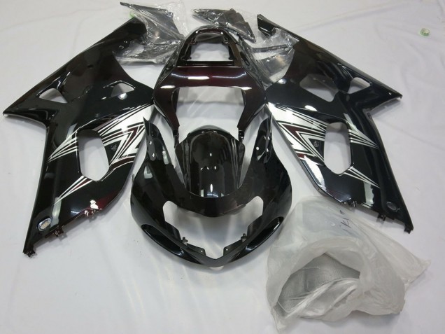 2001-2003 Suzuki GSXR 600 / GSXR 750 Motorcycle Fairings - Glossy Black Silver White