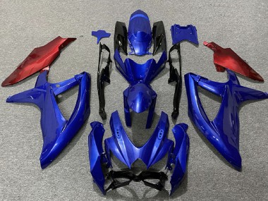 Affordable 2008-2010 Suzuki GSXR 600 / GSXR 750 Motorcycle Fairings - Blue Red