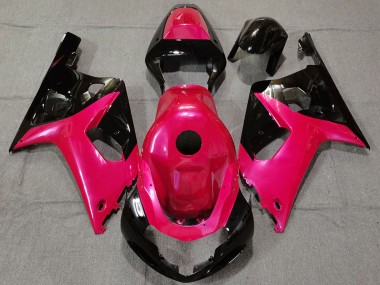 Affordable 2001-2003 Suzuki GSXR 600 / GSXR 750 Motorcycle Fairings - Pink Glossy Black