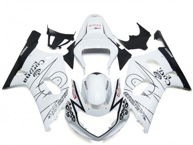 Affordable 2001-2003 Suzuki GSXR 600 / GSXR 750 Motorcycle Fairing - White Black Corona Alstare