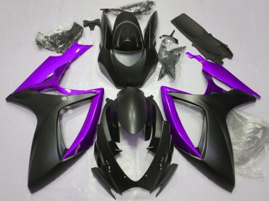 Affordable 2006-2007 Suzuki GSXR 600 / GSXR 750 Motorcycle Fairings - Matte Black Purple