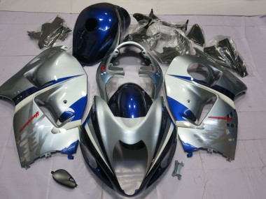 Affordable 1996-2007 Suzuki GSXR 1300 Motorcycle Fairing - Silver Blue
