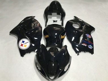 Affordable 1996-2007 Suzuki GSXR 1300 Motorcycle Fairings - Glossy Black Team Logo