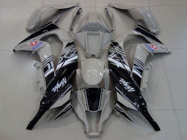 Affordable 2011-2015 Kawasaki ZX10R Motorcycle Fairings - Grey White Black