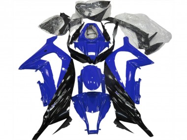 Affordable 2011-2015 Kawasaki ZX10R Motorcycle Fairing - Blue Glossy Black