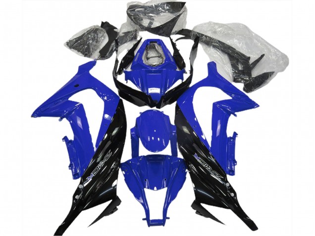 2011-2015 Kawasaki ZX10R Motorcycle Fairing - Blue Glossy Black