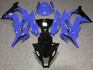 Affordable 2011-2015 Kawasaki ZX10R Motorcycle Fairings - Blue Glossy Black
