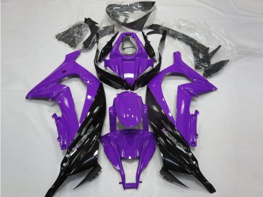 Affordable 2011-2015 Kawasaki ZX10R Motorcycle Fairings - Purple Glossy Black