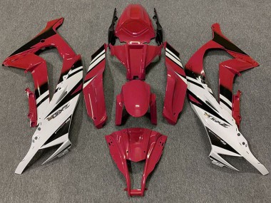 Affordable 2011-2015 Kawasaki ZX10R Motorcycle Fairings - Maroon Red White Black