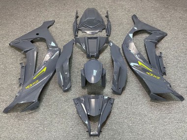 Affordable 2011-2015 Kawasaki ZX10R Motorcycle Fairings - Nardo Grey Yellow