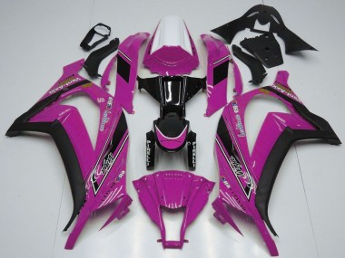 Affordable 2011-2015 Kawasaki ZX10R Motorcycle Fairings - White Pink Glossy Black OEM Style