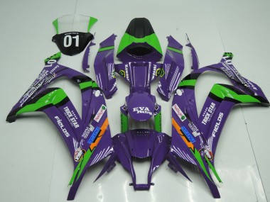 Affordable 2011-2015 Kawasaki ZX10R Motorcycle Fairings - Purple Black Green Orange White Trick Star Eva Racing OEM Style