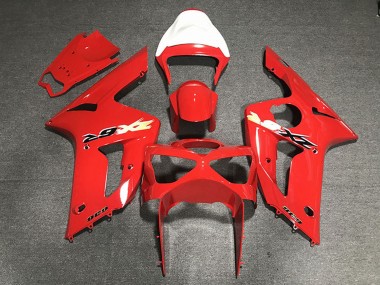Affordable 2003-2004 Kawasaki ZX6R Motorcycle Fairings - Red 636