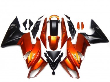 Affordable 2009-2011 Kawasaki Ninja 650R Motorcycle Fairings - Orange Black