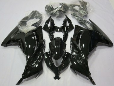 Affordable 2013-2024 Kawasaki Ninja 300 Motorcycle Fairings - Glossy Black
