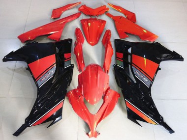 Affordable 2013-2024 Kawasaki Ninja 300 Motorcycle Fairing - Red Black