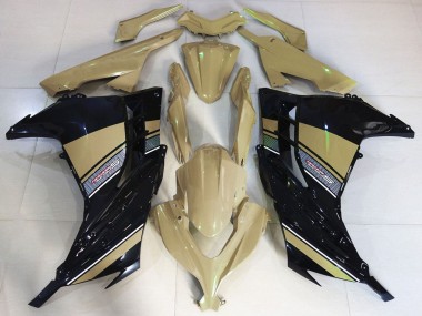 Affordable 2013-2024 Kawasaki Ninja 300 Motorcycle Fairings - Desert Tan Black