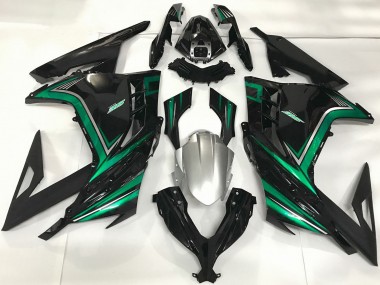 Affordable 2013-2024 Kawasaki Ninja 300 Motorcycle Fairings - Glossy Black Emerald Green