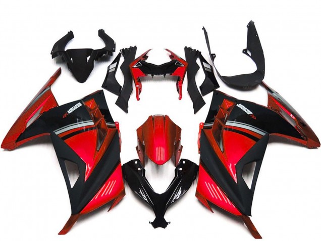 2013-2024 Kawasaki Ninja 300 Motorcycle Fairings - Red Black