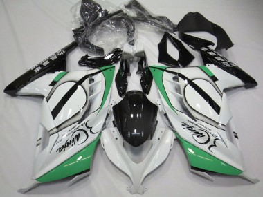 Affordable 2013-2024 Kawasaki Ninja 300 Motorcycle Fairings - Glossy White Green Black