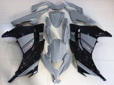 Affordable 2013-2024 Kawasaki Ninja 300 Motorcycle Fairings - Nardo Grey Black