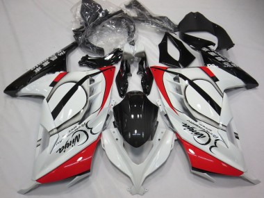 Affordable 2013-2024 Kawasaki Ninja 300 Motorcycle Fairings - Glossy White Red Black
