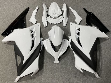 Affordable 2013-2024 Kawasaki Ninja 300 Motorcycle Fairings - White Black