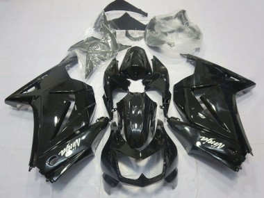 Affordable 2008-2012 Kawasaki Ninja 250 Motorcycle Fairings - Glossy Black White Ninja