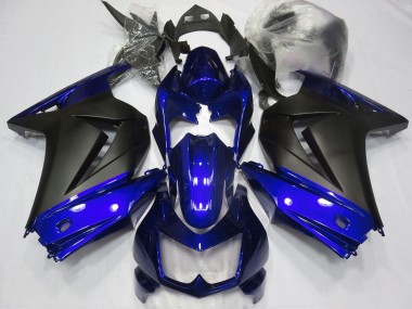 Affordable 2008-2012 Kawasaki Ninja 250 Motorcycle Fairings - Blue Matte Black