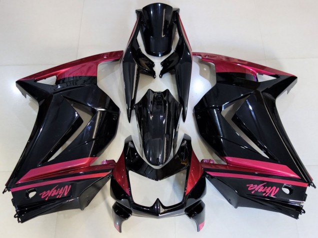 2008-2012 Kawasaki Ninja 250 Motorcycle Fairings - Glossy Black Red