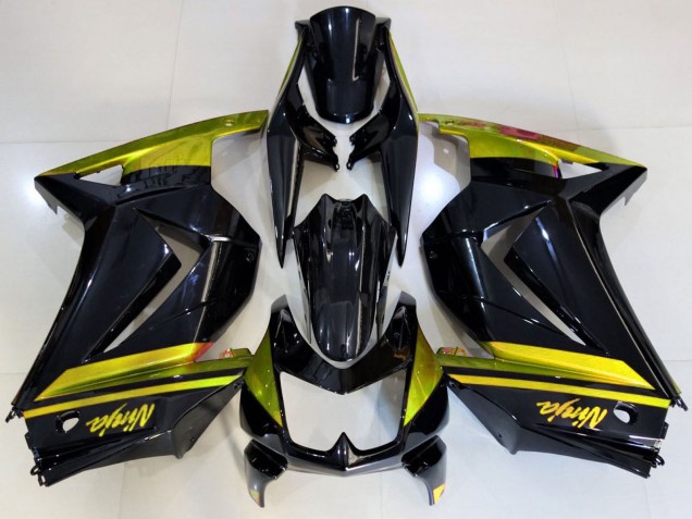 2008-2012 Kawasaki Ninja 250 Motorcycle Fairings - Glossy Black Yellow