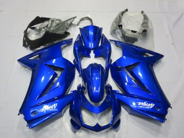 Affordable 2008-2012 Kawasaki Ninja 250 Motorcycle Fairings - Blue White Ninja