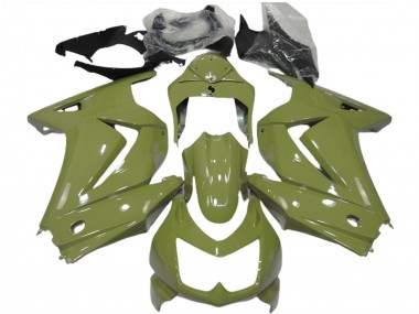 Affordable 2008-2012 Kawasaki Ninja 250 Motorcycle Fairings - Olive Green