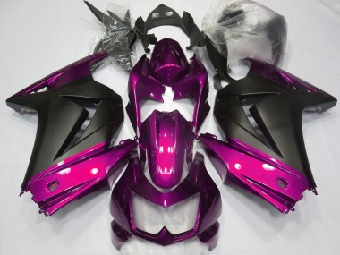 Affordable 2008-2012 Kawasaki Ninja 250 Motorcycle Fairings - Pink Matte Black