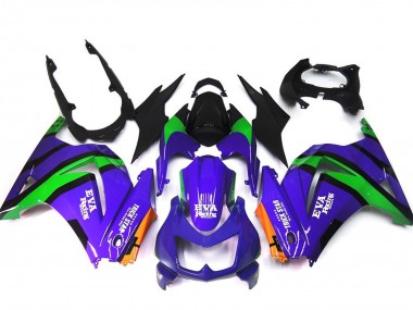 Affordable 2008-2012 Kawasaki Ninja 250 Motorcycle Fairings - Purple Orange Green Black