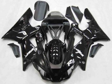 Affordable 2000-2001 Yamaha R1 Motorcycle Fairings - Glossy Black White