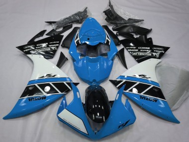 Affordable 2012-2014 Yamaha R1 Motorcycle Fairings - Blue White Glossy Black