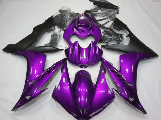 2004-2006 Yamaha R1 Motorcycle Fairings - Purple Matte Black