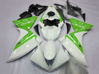 Affordable 2012-2014 Yamaha R1 Motorcycle Fairings - White Green