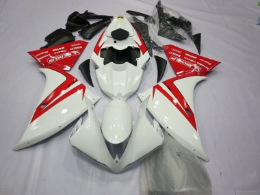 Affordable 2012-2014 Yamaha R1 Motorcycle Fairings - White Red