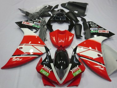 Affordable 2012-2014 Yamaha R1 Motorcycle Fairings - Red White Black Fimer