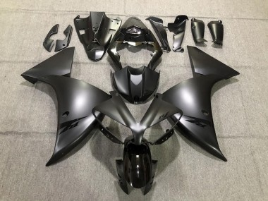 Affordable 2012-2014 Yamaha R1 Motorcycle Fairings - Glossy Black Matte Black