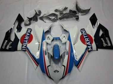 Affordable 2011-2014 Ducati 1199 Motorcycle Fairings - White Light Blue Red Black Martini