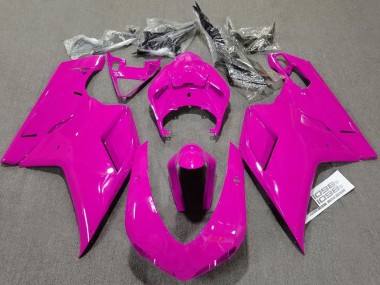 Affordable 2007-2014 Ducati 1098 Motorcycle Fairings - Glossy Pink Plain