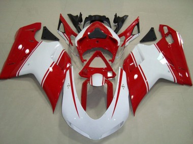 Affordable 2007-2014 Ducati 848 1098 1198 Motorcycle Fairings - White Red