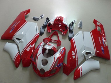Affordable 2003-2004 Ducati 749 999 Motorcycle Fairings - White Red Air Generali Tim