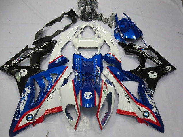 2009-2014 BMW S1000RR Motorcycle Fairing - White Red Blue Glossy Black HP
