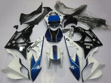 Affordable 2017-2018 BMW S1000RR Motorcycle Fairings - White Blue Glossy Black