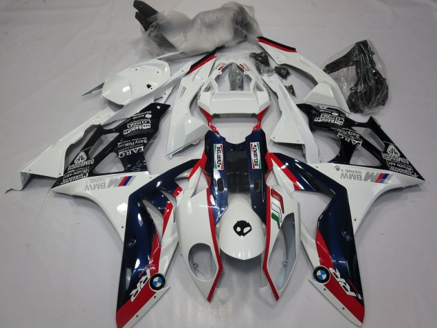 2015-2016 BMW S1000RR Motorcycle Fairings - White Red Blue Glossy Black